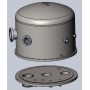 Вакуумная камера ДУ600 (колпак+под) для напылительной установки с водяным охлаждением