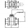 Прямоточный клапан ISO100 ручной, шаровой (нержавеющая сталь)