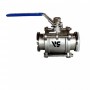 Прямоточный клапан ISO200 ручной, шаровой (нержавеющая сталь)
