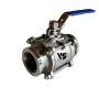 Прямоточный клапан ISO250 ручной, шаровой (нержавеющая сталь)